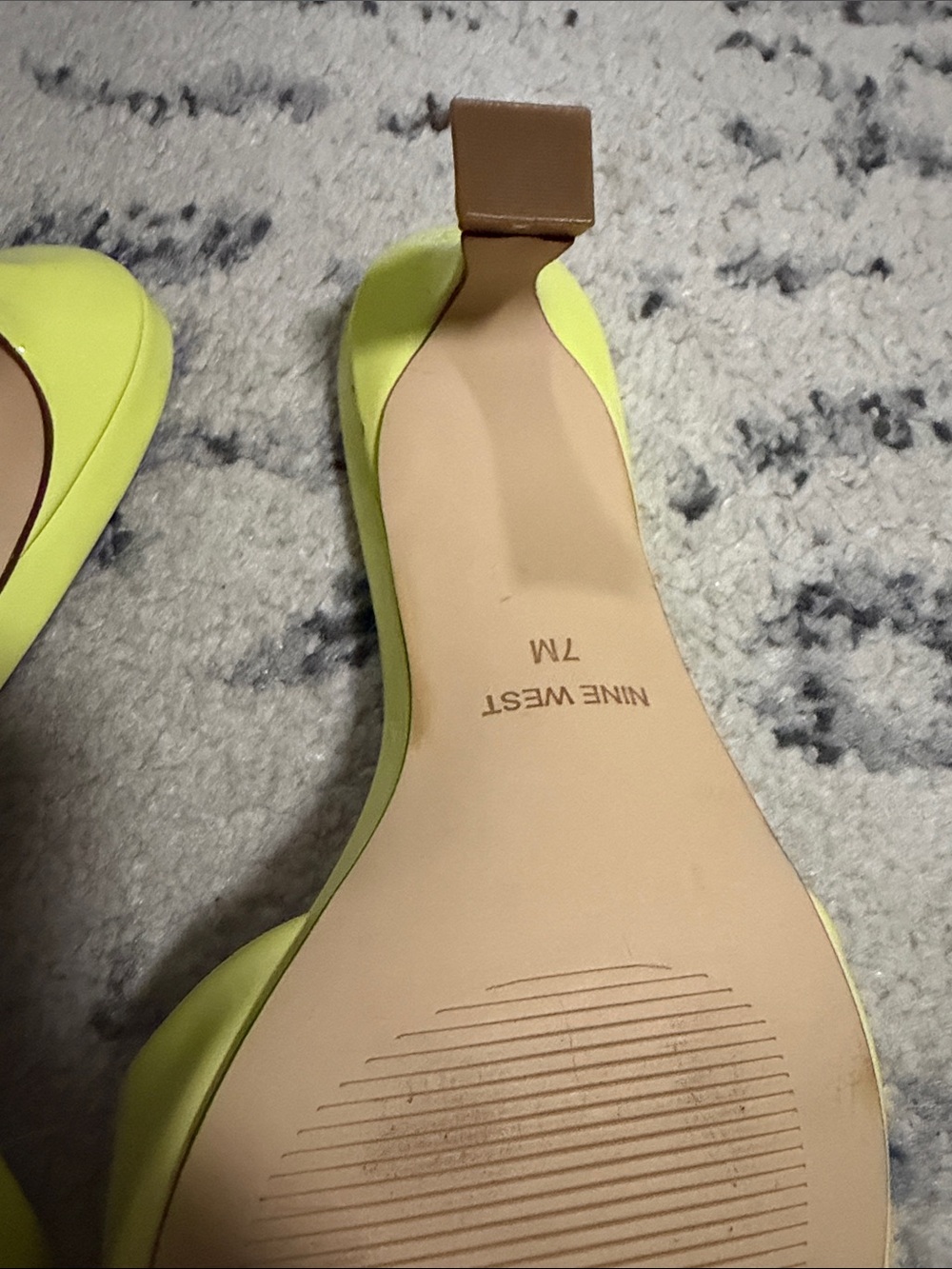Nine West Neon Lime Open-Toe Slide Mules - Picture 8 of 8